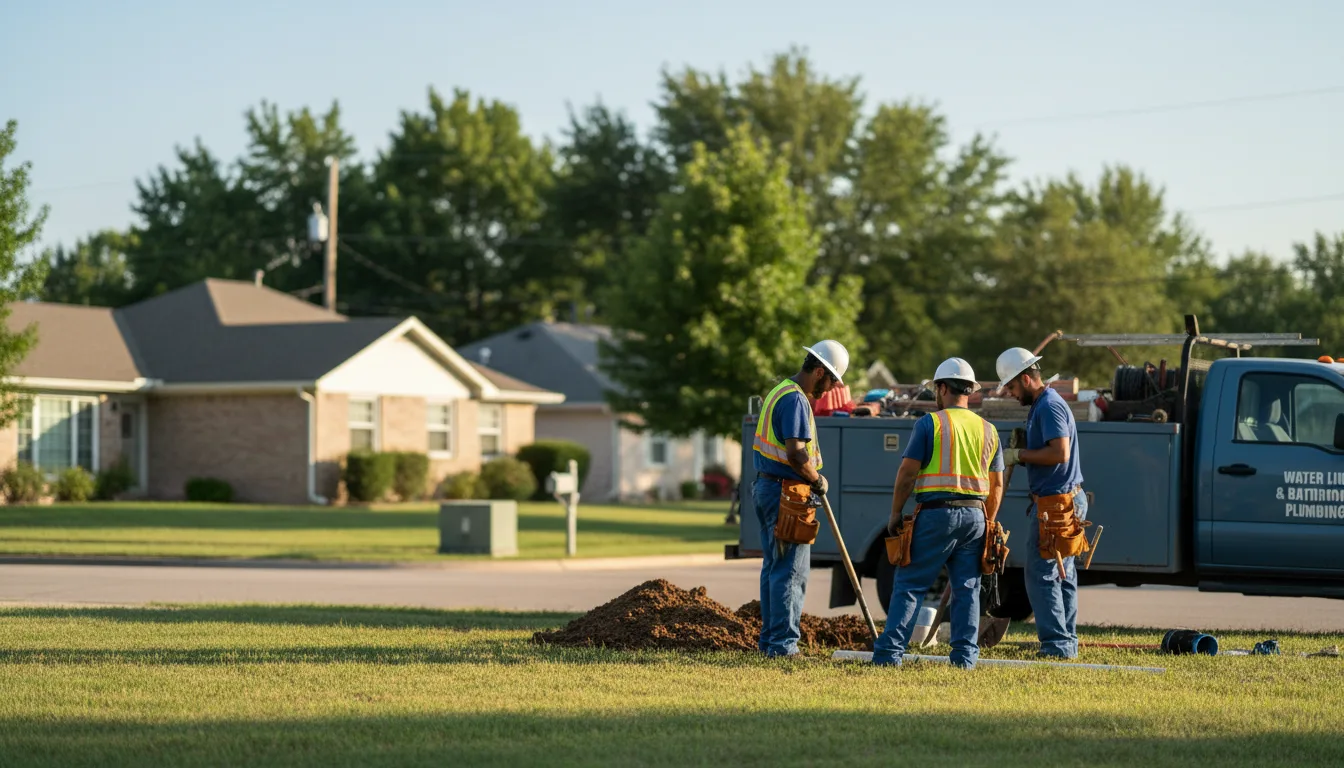 Residential water line and bathroom plumbing service in Bakerstown, PA